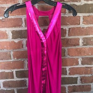 Armani sequined hi low tank